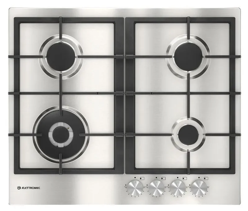 Cooktop 4 bocas a gás Elettromec Luce 60 cm