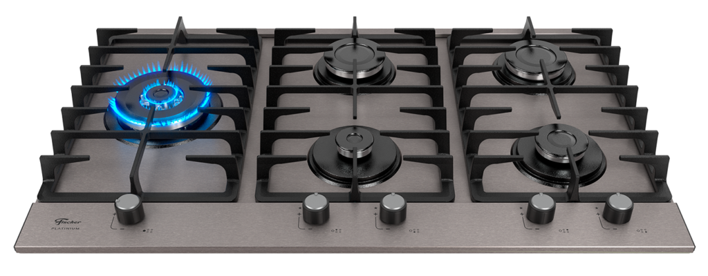 Cooktop 5 bocas a gás Fischer 5Q Platinium